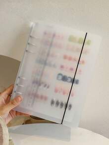 Libro de muestra de esmalte de uñas con 3 páginas de exhibición, álbum de almacenamiento con tarjetas adhesivas para muestras de esmalte, organizador de tarjetas de color de esmalte de uñas minimalista sin tiras de uñas - transparente - Ver 3