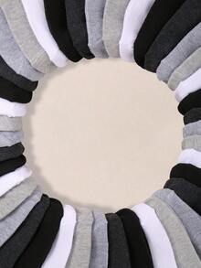 40 đôi tất thuyền trẻ em màu trơn, tông màu trung tính, phù hợp cho bé trai và bé gái mặc hàng ngày, thích hợp cho mùa xuân, hè, thu và đông, phù hợp cho trường học, kiểu dáng ngẫu nhiên. - Nhiều màu - Xem 7