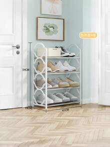 1 件 4 层鞋架收纳架，黑色带白色装饰，不锈钢和塑料 - 节省空间，易于组装，非常适合入口和走廊，多隔层设计，适合运动鞋和休闲鞋，鞋子收纳收纳架，实用架 - 彩色 - 查看 8