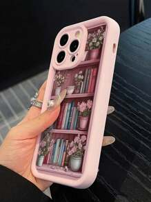 1pc Soft TPU Shockproof Book Design Phone Case Compatible With IPhone 7 Plus/8 Plus/16/16 Plus/16 Pro/16 Pro Max/XR/XS Max/11/11 Pro/11 Pro Max/12/12 Pro/12 Pro Max/13/13 Pro/13 Pro Max/14/14 Pro/14 Plus/14 Pro Max/15/15 Pro/15 Plus/15 Pro Max, Pink, Fashionable/Elegant/Cute/