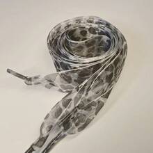 1 Pair Leopard Print Shoelaces Women Exquisite Laces For White Shoes 2.5cm Widen Silk Satin Shoelaces For Canvas, Sneakers, Sport Shoes Gift For Women