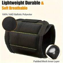 NEWSHARK Magnetic Tool Bracelet - Black Screen With Powerful Neodymium Magnet, Suitable For Screws, Nails, Drills | Suitable For DIY Tool Holders, Handicraft Enthusiasts, Fathers And Mothers | Magnetic Fixation | Durable Screen, Tool Bracelet