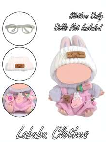1 Stück Kleidung für (Puppe nicht enthalten), Puppenkleidungs-Set, Mini Kamera Zubehör Anhänger, Taschenverzierung Anhänger/Schlüsselanhänger/Mini Charm, geeignet als Party-, Familien- und Geburtstagsgeschenke. Süßer Hut-Schuhe-Sonnenbrille Anzugsatz, passend für Kleidung & 17cm stehende Puppen, Spaßiges Zubehör für Vatertag, Muttertag, Valentinstag, Erntedankfest, Ostern, Geburtstage, Geschenke an Familie und Freunde, Hochzeiten, Abschlussfeiern.