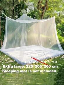 1 pieza Mosquitera de poliéster extra grande con 8 ganchos colgantes, cubierta de cama con malla para uso en exteriores, cierre con cremallera, no impermeable, protección contra insectos para todas las estaciones, adecuada para vacaciones y actividades familiares al aire libre - Multicolor - Ver 7