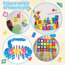 Magnetic Blocks, 40/64/100PCS Building Blocks, Magnets Building Set, STEM Construction Stacking Blocks & Montessori Learning Toy Gift For Kids 3+ Boys And Girls Preschool Kindergarden Toy, Mix Colors - Multicolor - View 9