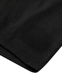 Men's Casual Urban Gray Oversized T-Shirt With Give Me Print For Everyday Wear - 黑色 - 查看 3