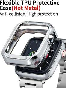 1 PIEZA Carcasa de reloj de TPU de cáscara blanda compatible con iWatch de 38mm, 40mm, 41mm, 42mm, 44mm, 45mm, 49mm. Cubierta protectora para Apple Watch Series 9, 8, 7, 6, 5, SE, 4, 3, 2, 1, Ultra - Para - Ver 7