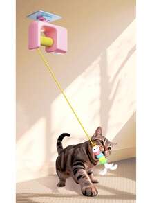 1 szt. interaktywna pluszowa zabawka dla kota piłka - piszcząca zabawka szkoleniowa dla kotów - zabawna piłka dla zwierząt domowych do zabawy i ćwiczeń zabawki dla kotów, koty, narzędzia do samozadowolenia i relaksu, zużywają energię fizyczną, kocięta, automatyczne patyczki do drażnienia kotów, inteligentne elektryczne akcesoria dla kotów