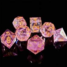 Gothic Style Liquid-Filled Dice Set, Tabletop Role-Playing Game Dice, Best Gift Choice