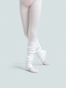 1 双芭蕾女孩小众甜美可爱绒毛针织腿套，宽松秋季配饰