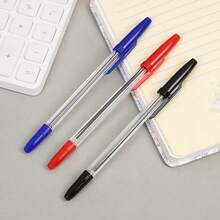 6-15pcs Blue, Red, Black Cristal Pens BIC Ballpoint Pen, Medium Point (1.0mm), School OFFICE Supplies For Student Teacher, School Supplies, Back To School - 均碼 - 查看 9