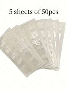 50/100/200 Pcs Self-Adhesive Binder Hanging Tab Stickers With Round Hole - Loose-Leaf Storage Tags For DIY Notebook, Journal, And Photo Card Paper Organization, Binder Tabs