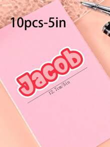 100/50/20/10/1 Pc Customized Name Personalized Stickers - Cartoon Font - Colorful And Variegated Personalized Laptop Stickers, Water Bottle Name Stickers - Suitable For Holiday Gifts, Daily Decorations, Notebook Stickers, Candy Baking Packaging Bag Decorations, School Supplies, Back To School, Multi-Functional, Ornamental, Reusable, Modern, Colorful, Cute, Vintage, Cartoon, Kawaii, Custom, Personalized, Unique, Customized, Workers, Clients, Students, For Business/Work/ Office, For School, Desert Fall Cozy