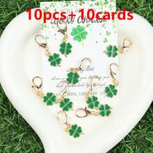 5pcs/10pcs Four - Leaf Clover Keychain, Lucky Keychain, With "You Are My Lucky Charm" Inspirational Cards, Lucky S For Birthday, Friendship, Back-To-School, St. Patrick's Day, Bag Charms Car Accessories Cute Goth Y2k Halloween Accessories Teachers Day Christmas Gift Ideas Bag Lanyards With Id Holder