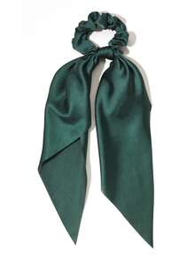 1pc Satin Knot Bow Hair Tie For Women, Korean Style Solid Color Hair Tie With Streamers Ponytail Holders Hair Elastics Hair Rubber Bands Scrunchies Hair Rope Elastic Hair Tie Hair Accessories Head Accessories Elastic Band - Multicolor - View 11