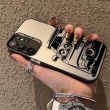 Fundas para Móvil con Diseño de Coche de Carreras y Grafiti para Samsung Galaxy S25 S24 S23 S22 S21 S20 FE Ultra Plus 4G 5G, Cubierta Anticaídas con Fondo Escarchado - Negro - Ver 5