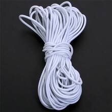 0.5/1/1.5/2/3/4mm White Black Round Elastic Ribbon Sewing Elastic Band Fiat Rubber For Waist Band Stretch Rope DIY Sewing