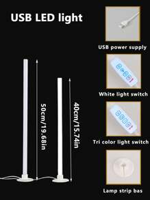 1pc Compact LED Desk Lamp, For Work, Reading, Learning, Bedside, Task Lighting, LED Light, USB Lamp, Computer Monitor Light