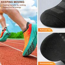 ¡RecomendadoBULLIANT Calcetines Deporte Hombre, Calcetines Tobillero Cortos Antiampollas de Algodon Transpirable de Running Yoga Viajes¡Top de Temporada - 6Pares-Gris jaspeado/Ojo de tigre3001 - Ver 9