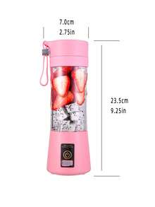 Taza exprimidora eléctrica recargable portátil, mini licuadora de fruta, mezcladora inalámbrica de jugo de vegetales/fruta - Rosa - Ver 3