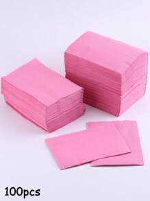 Disposable Pink Nail Art Table Mat 3 Lays Waterproof Clean Paper Foldable Multifunction Beauty Tattoo Dental Drapes Waterproof Tablecloth Cleaning Manicure Napkins Manicure Supplies