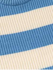 Young Boy Thick Striped Sweater, New Autumn/Winter Kids Warm Knitted Pullover