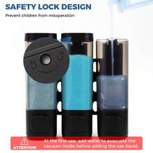 Shampoo And Conditioner Dispenser,Shower Soap Dispenser 3 Chamber No Drill Wall-Mounted Shampoo Dispenser For Shower Wall Mounted Shower Dispenser For Bathroom Hotel Large Capacity, 3*300ML, Black - 黑色 - 查看 3