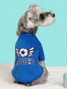 Sports Style Summer Pet Suit, Suitable For Dogs And Cats: With Football Pattern, 4 Colors To Choose From. Lightweight Skipping Rope/Jacket/Pajamas And Cat Clothes, Suitable For Happy Puppies To Stay Cool And Adventurous! My Puppy Approved Breathable Clothes, Puppy Clothes, And Dog Supplies - Cute Summer Clothing For Puppies, Cats, And Happy Pets! Summer Dog T-Shirt, Pet Pullover