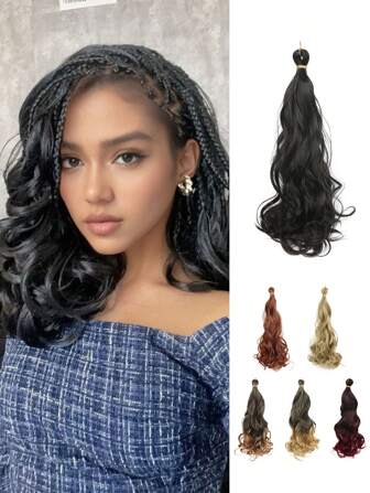 14 inch synthetische hittebestendige krullende extensie Franse krullende haarextensie Zacht en veerkrachtig Hittebestendige vezel Zwart Bruin Lichtbruin Bordeaux Multi-kleur Pluizige golvende krullen Gevlochten haar Diepe golf Voor vrouwen Draag dagelijks Cosplay Feest en muziekfestival Natuurlijke en glamoureuze look