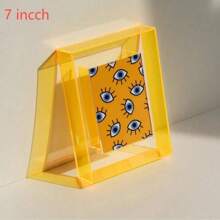 5/6/7/8 Inch Colorful Acrylic Photo Frame Box Diy Poster Mounting Display Stand Table Ornaments Creative Picture Message Board Holder Gifts Birthday Graduation