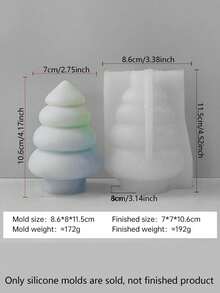 1pc Snowman, Christmas Tree, Santa Claus Candle Mold, DIY Silicone Snowman Candle Mold For Candle, Wax Melt, Plaster, Soap, Resin Crafts, Christmas Snowman Design, Home Decor, Holiday Gift, Art Supplies - White - View 18