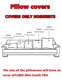 1pc Outdoor Waterproof Throw Pillow Covers Decorative Square Cushion Case Patio Pillows For Couch