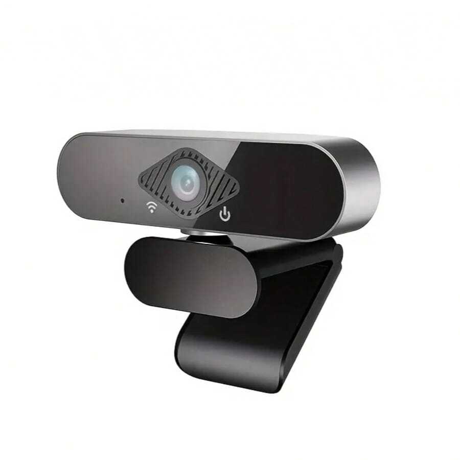 Ultra HD Computer Webcam With Tripod, 4K Resolution, Auto Focus, Adjustable Height, 360° Swivel Head, Noise-Cancelling Microphone, USB Plug And Play, Privacy Cover, Perfect For Online Meetings And Live Streaming - Black - View 1