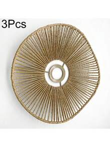 1pc Woven Pendant Light Shade, Natural Simple Hand Weaved Pendant Light, Ceiling Rattan Hanging Lamp Shade, Creative Farmhouse Hanging Lamp, Rattan Chandelier Pendant Light