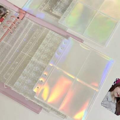 Bộ 10/20 trang trong album ảnh A5 dạng túi lưới, binder photocard 6 lỗ, túi đựng photocard thay thế