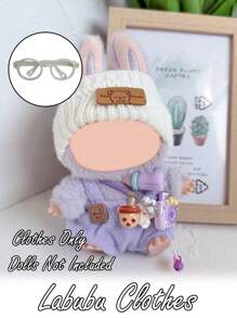 1 Stück Kleidung für (Puppe nicht enthalten), Puppenkleidungs-Set, Mini Kamera Zubehör Anhänger, Taschenverzierung Anhänger/Schlüsselanhänger/Mini Charm, geeignet als Party-, Familien- und Geburtstagsgeschenke. Süßer Hut-Schuhe-Sonnenbrille Anzugsatz, passend für Kleidung & 17cm stehende Puppen, Spaßiges Zubehör für Vatertag, Muttertag, Valentinstag, Erntedankfest, Ostern, Geburtstage, Geschenke an Familie und Freunde, Hochzeiten, Abschlussfeiern.