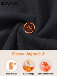 Cavva 女士保暖连帽拉链轻便保暖休闲长袖外套，带口袋，适合跑步、钓鱼、健身、工作、冬季、滑雪等场合，黑色 - 黑色 - 查看 7