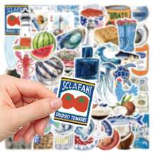 50pcs/Pack Vast Ocean Stickers For Laptop, Tablet, Phone Case, Notebook, Skateboard, Guitar Decor, School Supplies, Back To School