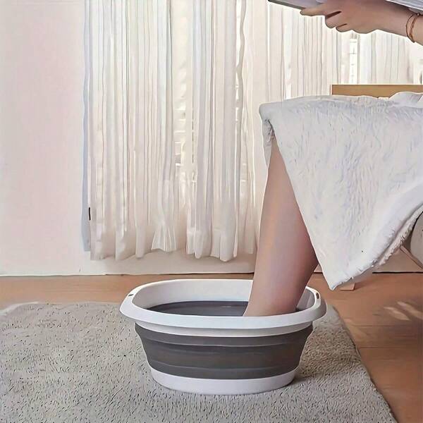 1 PIEZA/2 PIEZAS/3 PIEZAS Palangana plegable grande portátil - Plegable para viaje y uso al aire libre, ideal para baño de pies en el hogar