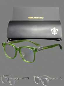 CHARMLIBRARY 2025 New Rectangular Plastic Eyeglass Frames, Classic & Fashionable Optical Business Computer Myopia Glasses Frames, Square Lightweight & Comfortable For Men & Women, Suitable For Hiking, Driving, Running, Travel