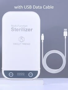 SWEET UV Nail Tool Sterilizer Box, With Blue Light, Multi-Functional USB Nail Tool Sterilizer & Aromatherapy Box, Suitable For Professional Nail Salons, Nail Tools, Makeup Tools, Tweezers, Jewelry, Phones, Watches, Keys, Etc. - White - View 6