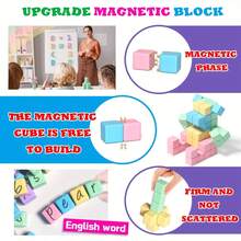 适合儿童的大型磁性立方体，是学龄前儿童的理想感官礼物，非常适合建筑和教育，适合圣诞节和万圣节，有多种颜色可供选择。 - 彩色 - 查看 5