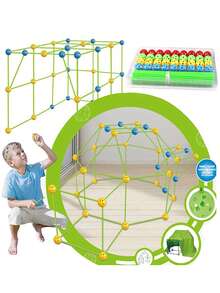 Kids Fort Building Kit - STEM Toys For 5-12 Years Old - Ultimate Fort Builder Gift - DIY Educational Learning Toy For Indoor & Outdoor Play! Perfect Gift For Children's Day - Multicolor - View 3