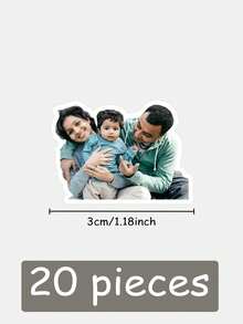 100/80/40/20/10/1pc Customized Alien Photo Stickers, Custom Photo Stickers, Personalized Stickers, Custom Stickers, Water Bottle Stickers, Laptop Stickers, Car Stickers, Your Own Photos, Family Photos, Couple Photos, Girlfriend/Boyfriend Photos, Back To School Season Label Stickers, Custom Photo Stickers, Gift Souvenirs, Holiday Birthday Gifts, Wedding Invitation Stickers,Warm Ambience, Autumn Home Refresh, Xmas Decoration,Home Harmony,Office Decor