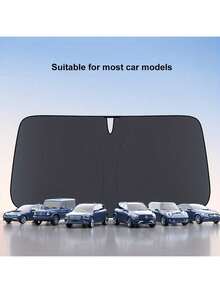 汽车挡风遮阳板-可折叠汽车雨伞遮阳挡，防紫外线车前窗（防热）挡风罩卡 - 彩色 - 查看 6