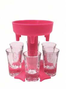 1件装派对倒酒器，小酒杯分配器和支架，可容纳6个葡萄酒杯，创意葡萄酒漏斗，适用于葡萄酒和啤酒，可用作饮料支架、派对装饰用品、节日装饰用品、酒吧/餐厅酒架、酒吧配件、酒水分配器、派对游戏饮酒工具（不含杯子） - 彩色 - 查看 9