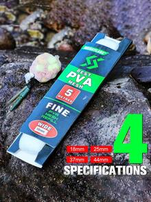 SOUGAYILANG 1pc 5m/196.85Inch PVA Dissolvable Fishing Net - Fine Mesh For Boilie & Particle Wrapping, Hair Rigs, Carp Fishing Bait -, Durable, Mixed Colors - White - View 2