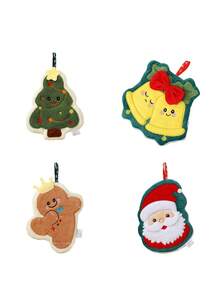 Prosop de bucătărie de Crăciun, material din lână de coral, prosop de agățat în stil nordic pentru uz casnic, prosop de copt, prosop absorbant, absorbție instantanee și uscare rapidă, fără miros. Absorbție de 3 ori a apei, stiluri și culori multiple, material moale, potrivit pentru baie/oglindă/bucătărie/birou/restaurant/toaletă etc.