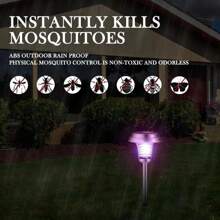 Qualirey 4 Pcs Solar Bug Zapper Waterproof Outdoor Mosquito Zapper Killer And Lighting Repellent Lamp For Indoor Outdoor Use Garden Patio, Purple And White Light(Plastic,Retro Black)