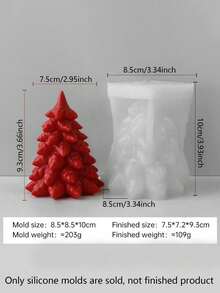 1pc Snowman, Christmas Tree, Santa Claus Candle Mold, DIY Silicone Snowman Candle Mold For Candle, Wax Melt, Plaster, Soap, Resin Crafts, Christmas Snowman Design, Home Decor, Holiday Gift, Art Supplies - White - View 15